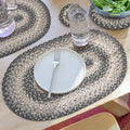 Homespice Flint Hill Jute Braided Placemats, Oval 13x19 Set of 6
