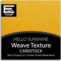 HELLO SUNSHINE—12x12 Textured Cardstock | 80lb Textured Yellow Scrapbook Paper | Premium Cardstock for Cricut Cutting | 25 Sheets