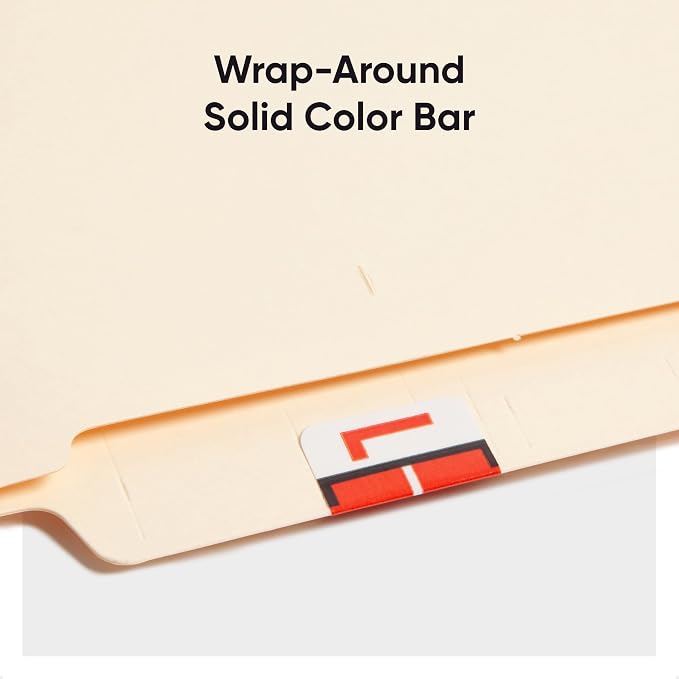 Smead BCCR Bar-Style Color-Coded Alphabetic Label, L, Label Roll, Dark Orange, 500 Labels per Roll, (67082)