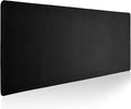 Reniteco Large Gaming Mouse Pad with Durable Stitched Edges, Non-Slip Rubber Base, Black Mousepad Mouse Mat Desk Pad for Home Office Gaming, 35.4''x11.8''x0.12'', Black