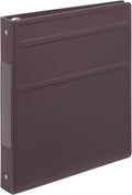Carstens 1-Inch Heavy Duty 3-Ring Binder - Side Opening, Plum, Durable Plastic, Precision No-Gap Rings, Waterproof Cover, No Pockets, Holds 125 US Letter Sheets, BPA-Free, Made in USA (8712-3R)