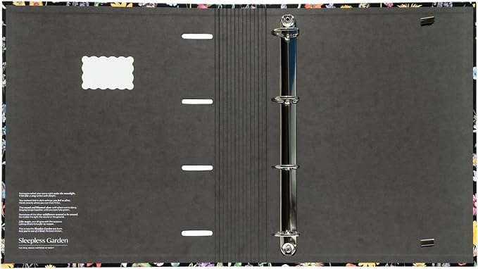 Grupo Erik 4 Ring Binder A4 - Sleepless Garden, Stationery Gifts | A4 Folder with Elastic closure, School Folders for Paperwork A4, Back to School Supplies | Cute Stationary Gifts
