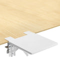 suptek Ergonomics Desk Extender Tray, 9.5"x9.1" Clamp on Table Mount Arm Wrist Rest Shelf, 90° Foldable Computer Arm Rest for Desk, White, DSF3W