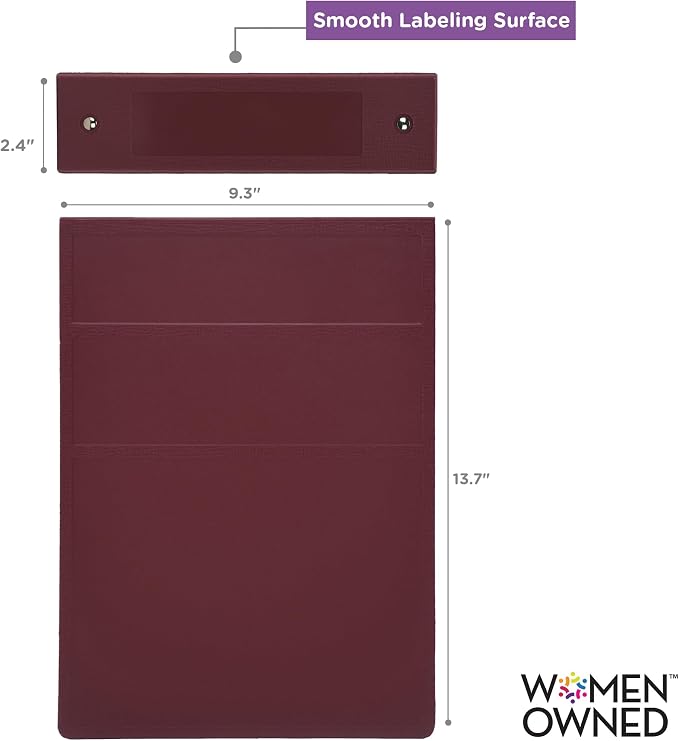 Carstens 2-Inch Heavy Duty 3-Ring Binder - Top Opening, Wine, Durable Plastic, No-Gap Rings, Waterproof Cover, No Pockets, Holds 300 US Letter Sheets, BPA-Free, Made in USA (2873-3R), Case of 16
