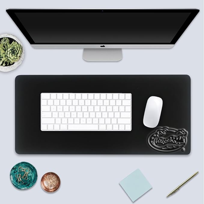 University of Florida Alumni Desk Mat, Durable Office Supplies, Non-Slip Base, Responsive Desk Pad with Smooth Surface, Black