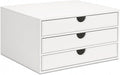 UnionBasic Document Organizer, 3-Drawer File Cabinet Document Storage Box, Office Desktop Filing Organizer, White