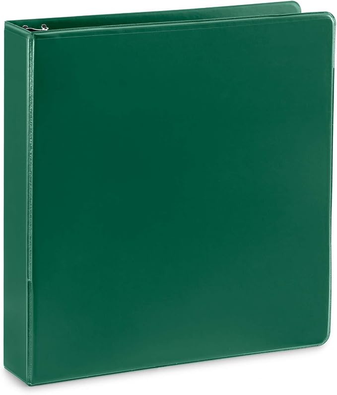 4 Pack 1.5 inch 3 Ring Binders, Rugged Design for Home, Office, and School, Designed for of 8.5 Inch x 11 Inch Paper, Black, Navy, Red, Green, 4 Binder Assorted Pack, Made in USA
