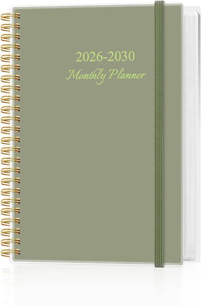 5 Year Planner 2026-2030 - April 2026 to December 2030, 5.8" x 8.5", Pink