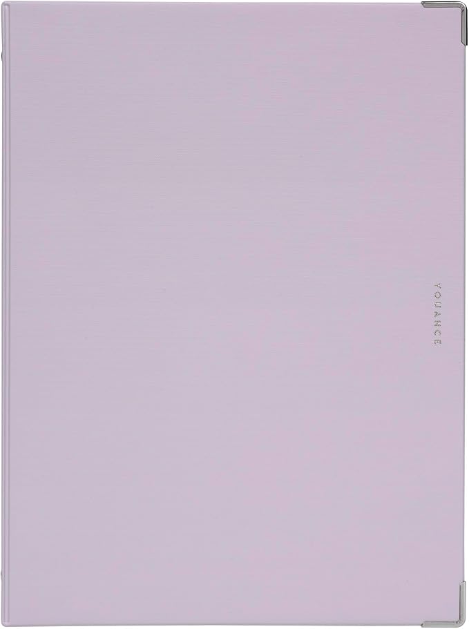 Maruman YOUANCE 26-Ring Binder, Holds 70 Sheets, B5 7.17"x10.12", Purple | Durable Vinyl Cover, Storage Pocket, Includes 10 3mm Graph Paper Sheets & Clear Sheet Protector, Made in Japan