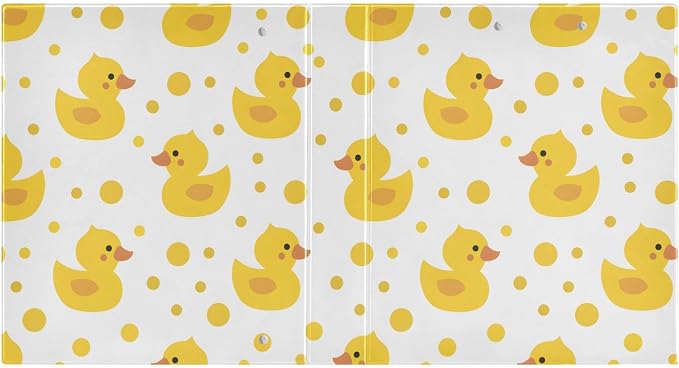 3 Ring Binder Cute Yellow Ducks 1.5" Round Ring Binders View Binder with 200 Sheet for Kids School Supplies Women Men Office, 1 Pack