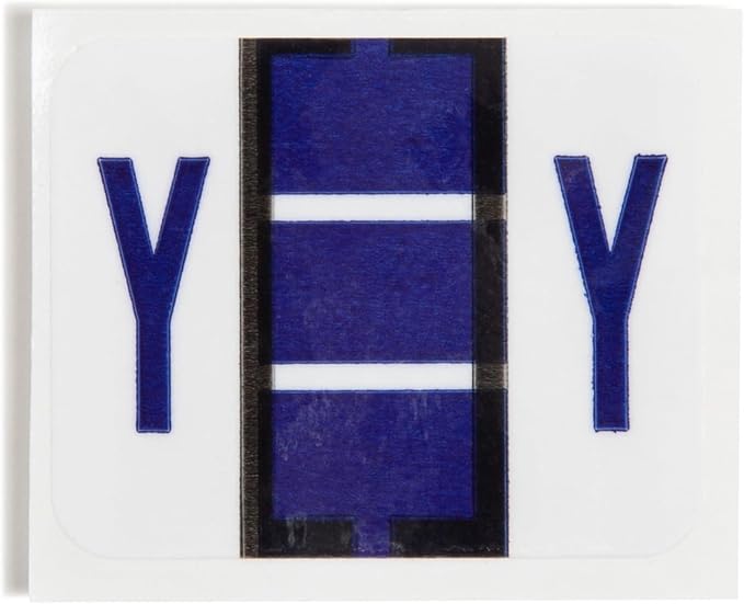 Smead BCCR Bar-Style Color-Coded Alphabetic Label, Y, Label Roll, Violet, 500 Labels per Roll, (67095)