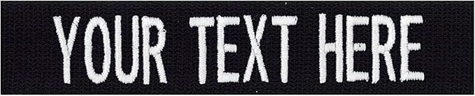 Custom Uniform Name Tapes Solid Colors. Made in The U.S.A. Ships Under 24 Hours. Black Webbing, 5 Inch Sew on
