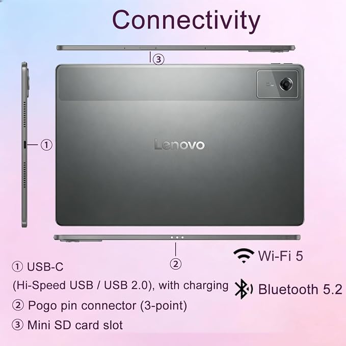 Lenovo Idea Tab Plus AI Tablet, 12" 3K QHD+, Tab Pen Plus, 8GB RAM, 256GB | (128GB+128GB SD Card), 8-Core MediaTek, Touchscreen,13-Hr Long Battery Life, Lightweight, for Student & Gaming, Android OS