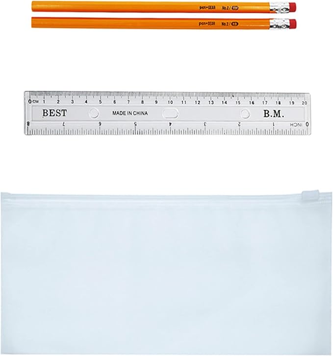 Moda West 48 Pack Bulk School Supplies 16 Piece Kit - Pens, Pencils, Crayons, and More - Essential Box of School Supplies for Elementary, Middle, and High School Students