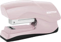 Bostitch Heavy Duty Compact Stapler, 40-Sheet Capacity, No-Jam Technology, Flat Clinch Design, Half-Strip Desktop Stapler, Pink
