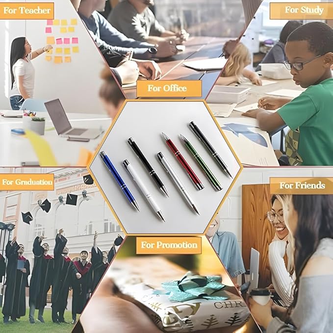 Yucold Customized ballpoint pens in bulk, personalized ballpoint pens with free engraving, for use in companies, enterprises, graduation anniversaries (Rose gold,39)