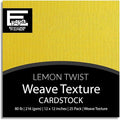 Lemon Twist —12x12 Textured Cardstock | 80lb Textured Yellow Scrapbook Paper | Premium Cardstock for Cricut Cutting | 25 Sheets