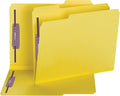 Smead Pressboard Fastener File Folder with SafeSHIELD Fasteners, 2 Fasteners, 1/3-cut Tab, 2" Expansion, Letter Size, Yellow, 25 Per Box (14939) (Pack of 5)