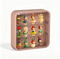 Wall Mount Display Case for Figures - Space Saving & Adjustable Acrylic Storage Box with Magnetic Door, Dustproof & Moisture Proof for Lego Pop Mart Action Figures (Pink)