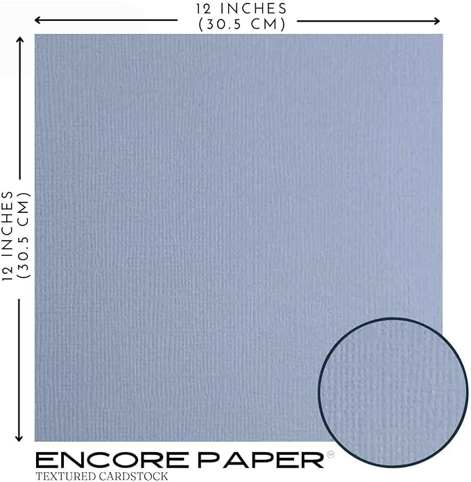 SKYLIGHT—12x12 Textured Cardstock | 80lb Textured Blue Scrapbook Paper | Premium Cardstock for Cricut Cutting | 25 Sheets