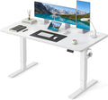 CubiCubi 55 x 24 Electric Height Adjustable Standing Desk, White | Sit to Stand, Computer Workstations, Home Office Desk, Advanced Motor, Next-Gen Frame, 176 lbs Capacity, Smart Lift System