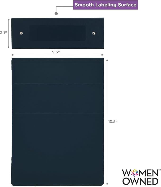 Carstens 3-Inch Heavy Duty 3-Ring Binder - Top Opening, Navy Blue, Durable Plastic, No-Gap Rings, Waterproof Cover, No Pockets, Holds 400 US Letter Sheets, BPA-Free, Made in USA (1759-3R), Case of 12