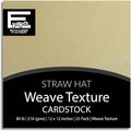 Straw Hat—12x12 Textured Cardstock | 80lb Textured Tan Scrapbook Paper | Premium Cardstock for Cricut Cutting | 25 Sheets