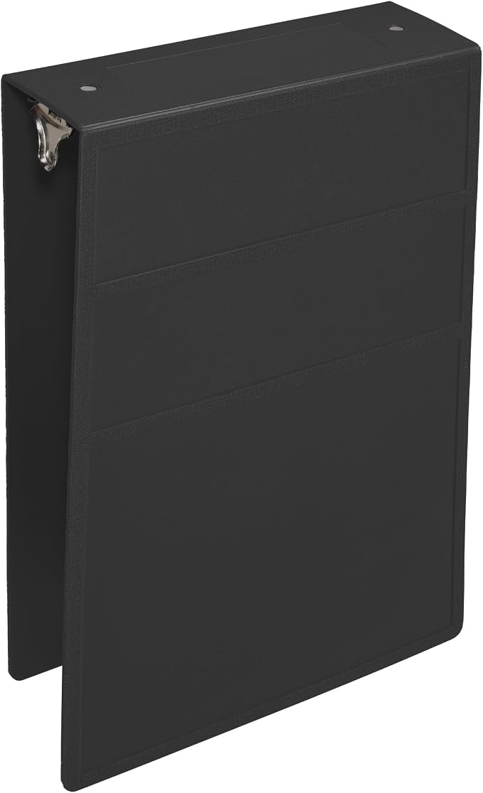 Carstens 3-Inch Heavy Duty 3-Ring Binder - Top Opening, Black, Durable Plastic, No-Gap Rings, Waterproof Cover, No Pockets, Holds 400 Letter Sheets, BPA-Free, Made in USA (1755-3R), Case of 12