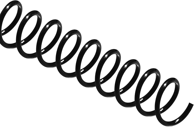 TOTiyea 100 Pack Spiral Binding Coils,10mm,4:1 Pitch 75 Sheet Capacity | Spiral binding coils,Black,can be used with letter size (8.5x11") or A4 size paper (8.3x11.7"),bound projects can lay flat