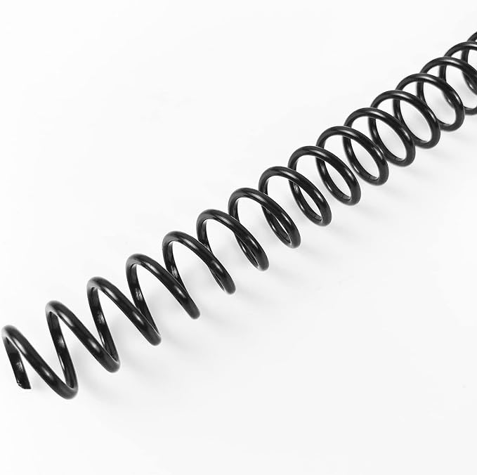 Binditek 50 Pack Plastic Spiral Binding Coils, 10mm(3/8"), 75 Sheet Capacity, 4:1 Pitch, Black, 48Loops, for Letter Size, for Students and Coworkers | Coil Binding Spines, 3/8", 75 Sheet Capacity, 48 Loops, for Letter-Size Reports, Presentations, Schoo...