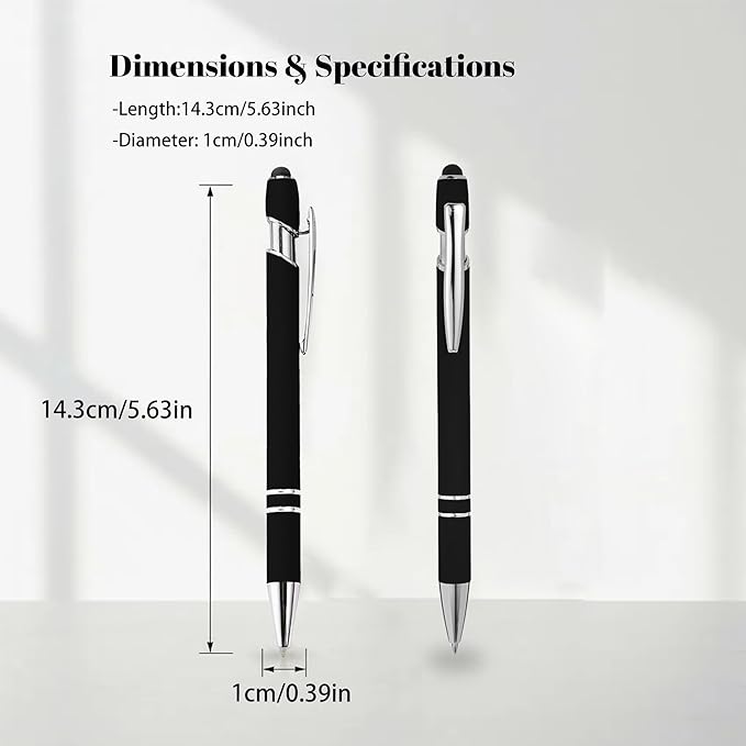 CRME Bulk Custom Pens Personalized Customized Engraved Writing Pen with Name Logo Soft Grip Ball Point Pen for Men Women Smooth Writing Black Ink for Coworkers Nurse Office Supplies Purple
