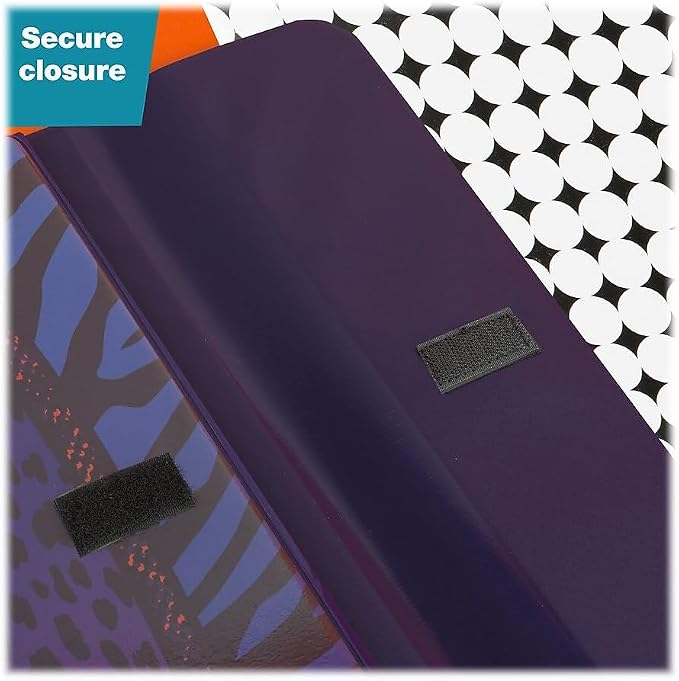 Mead Trapper Keeper Binder, Retro Design, 1 Inch Binder, 2 Folders and Extra Pocket, Metal Rings and Spring Clip, Secure Storage, Animal, Mead School Supplies (260038CP1-ECM)