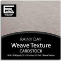 RAINY DAY—12x12 Textured Cardstock | 80lb Textured Gray Scrapbook Paper | Premium Cardstock for Cricut Cutting | 25 Sheets