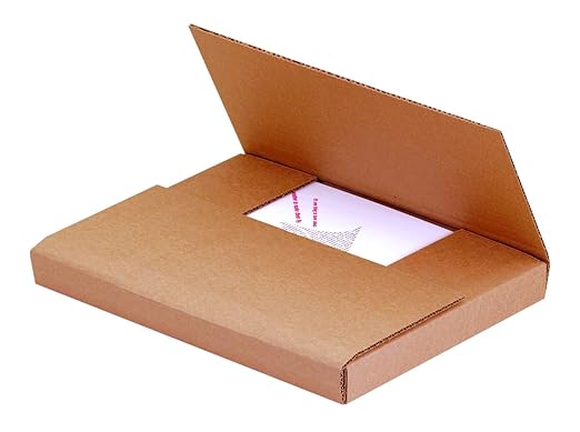 Tape Logic TLM752BFK Easy-Fold Mailers, 7 1/2" x 5 1/2" x 2", Kraft (Pack of 50)