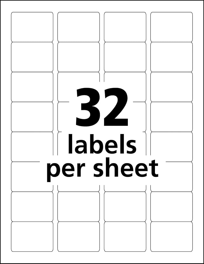 Avery® Durable ID Labels, Permanent Adhesive, 1-1/4" x 1-3/4", Pack of 256 (6791)