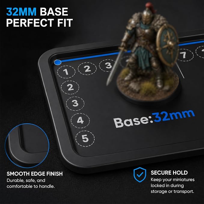 Miniature Carrying Case for Wargame Figures, Mini Display Case, Large | Aluminum Alloy, 5 Metal Trays, Combination Lock, Shoulder Strap, Storage Case for Collectibles, Tabletop Figure