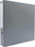 3-Ring Premium Binder - Light Gray, 2" Spine, by Bindertek | 325 Sheet Capacity, 1.25" D-Rings, Linen-Textured Covers, Steel Reinforced Edges, Spine Label Included