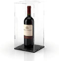 Acrylic Display Case, Clear Collectible Display Box with Matte Black Base & Lid, Dustproof Acrylic Showcase, Easy Self Assembly Display Case for Bottle and Action Figures, 5 x 5 x 14 inch