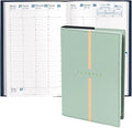 Quo Vadis 2026 Minister - Weekly/Monthly Planner - 12 Months, Jan. to Dec. - 6 1/4 x 9 3/8" - Grained Faux Leather Billy Green Cover- Time Management Appointment Organizer