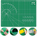 ArtAt Self Healing Cutting Mat: 9"x12" Non-Slip PVC Double Sided 5-Ply A4 Art Craft Rotating Mat, Rotary Cutting Mat for Quilting, Sewing Crafts Hobby Fabric Precision Scrapbooking Project Green