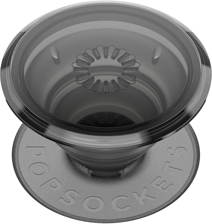 PopSockets Adhesive Phone Grip, Holder- Black Smoke | Secure Comfortable Hold, Anti-Drop, Kickstand, Black, Electronic Accessories, For iPad/Kindle/iPhone/Android