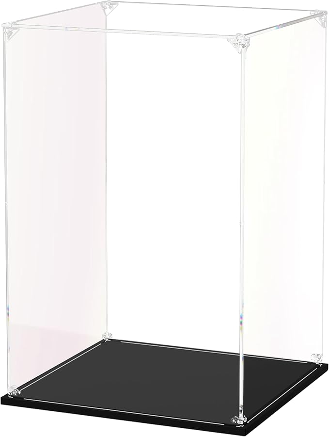 Clear Acrylic Display Case, Easy Assembly Showcase Boxes(7x7x12inch) | dofopo Dust Protection Case for Action Figures and Dolls, Alternative Glass Box for Collectibles Commemorative Gifts