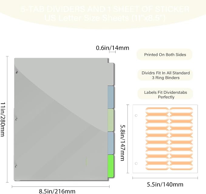 3 Ring Binder 1 inch with Clipboard - White with Gold Dots & Stars Design, Includes Dividers, File Bag & Spine Label - Glamorous and Functional for Any Setting, Holographic Waterproof Film