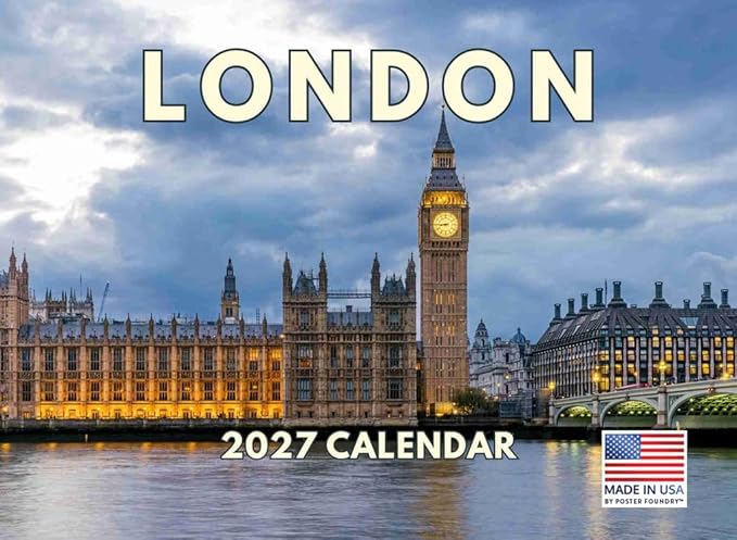 London Calendar 2027 England Monthly Wall Calender 12 Month