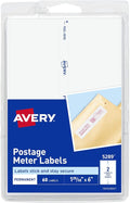 Avery® Postage Meter Labels for Personal Post Office, 1-25/32" x 6", White, 60 Mail Meter Labels (05289)