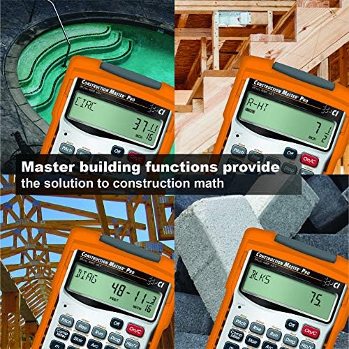 Calculated Industries Construction Master Pro Advanced Construction Math Feet-inch-Fraction Calculator Bundle for Contractors, Estimators, Builders, Framers, Remodelers, Renovators and Carpenters | Home ProjectCalc Do-It-Yourselfers Feet-Inch-Fraction ...