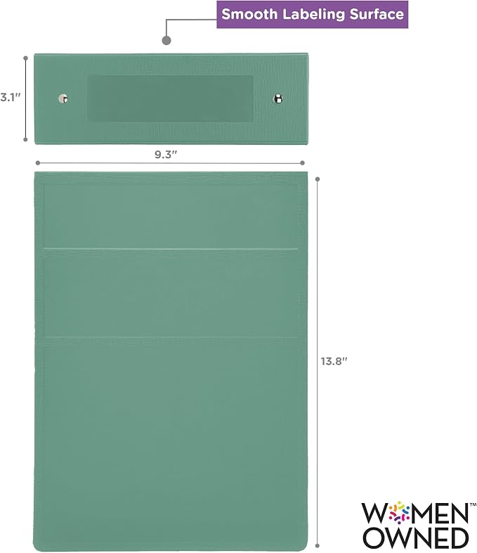 Carstens 3-Inch Heavy Duty 3-Ring Binder - Top Opening, Mint, Durable Plastic, No-Gap Rings, Waterproof Cover, No Pockets, Holds 400 US Letter Sheets, BPA-Free, Made in USA (1758-3R), Case of 12