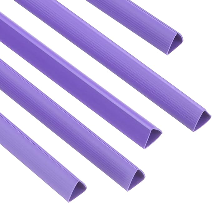PATIKIL 100Pcs Binding Bars, 10mm Binding Bars Slide Grip 70 Sheets Capacity A4 Size Report Binder Triangle Presentation Binder for Report Cover Resume, Purple