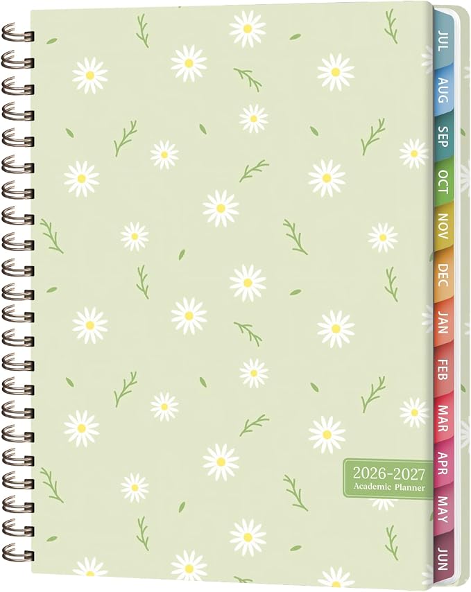 Planner 2026-2027, Weekly and Monthly Academic Year Calendar Planner, July 2026 - June 2027, Daily Agenda Book for Office School Supplies, Letter Size(8.5'' x 11'')