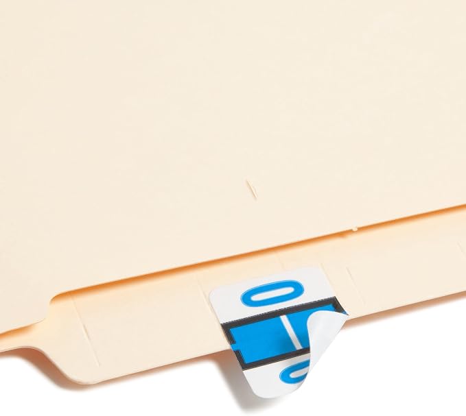 Smead BCCR Bar-Style Color-Coded Alphabetic Label, O, Label Roll, Blue, 500 Labels per Roll, (67085)